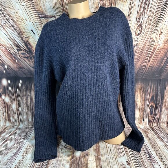 Old Navy Sweaters - Vintage Old Navy Lambs Wool Womens Size XXL Blue Ribbed Long Sleeve Sweater Top